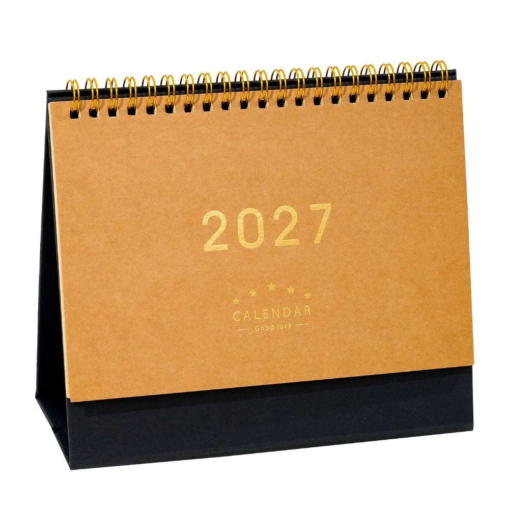Multi-function Desktop Paper Calendar Standing Planner Scheduler 2027 Desk Calendar Home Office