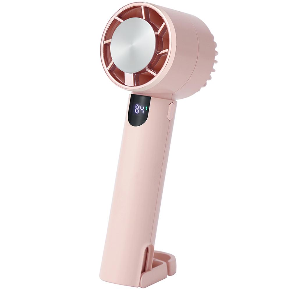 

U26 Handheld Desk Mini Fan Strong Airflow Cooling Fan Rechargeable Summer Cooler Pink