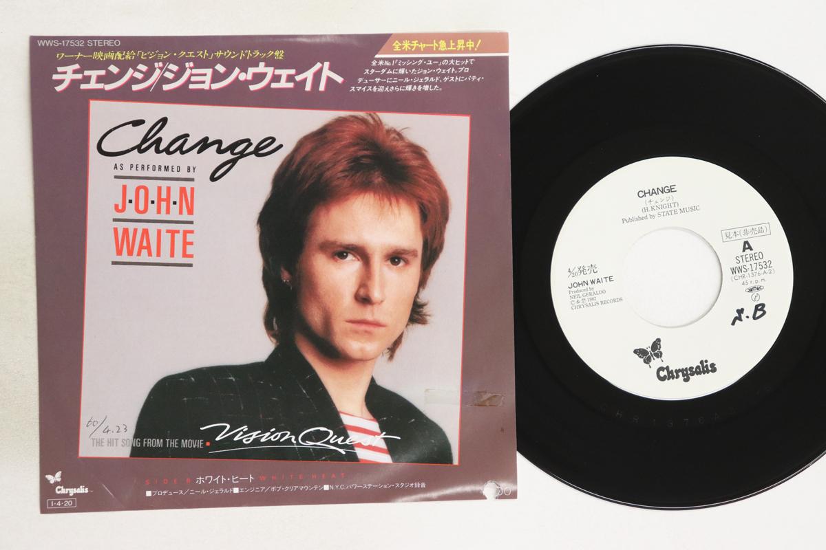 

7inch Record JOHN WAITE - Change / White Heat WWS17532PROMO CHRYSALIS 1985 Japan Rock Used