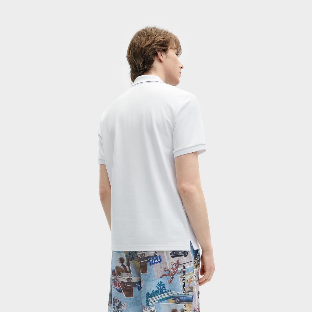 New FILA HERITAGE Polo Shirt Men's Standard White F11M428119FWT