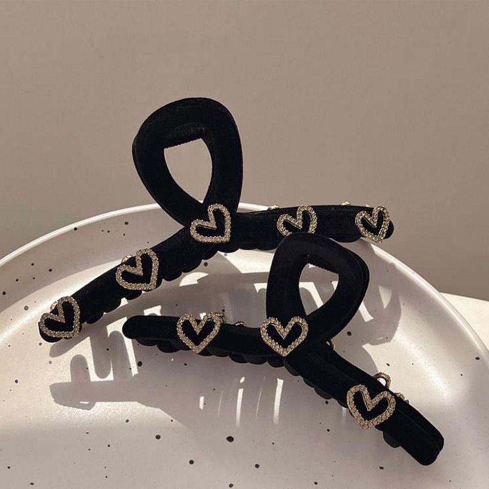 

Pearl For Girls Pearl Korean Style Hair Clip Hair Accessories Hair Crab Clip Love Heart Hair Claw