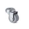 RIAL SWIVEL WHEEL RUBBER RIMS Ø30 TP8 ZINC PLATED WITHOUT ANTI-THREAD. 15Kgs/WHEEL.