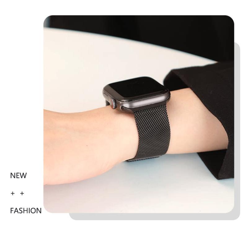 Magnetic Milanese Watch Strap for Apple Watch S11, iWatch 10/9/8/7/SE