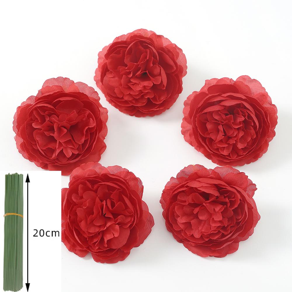 

5/10Pcs Rose Artificial Flowers Bouquet Silk Fake Flower for Home Decor Garden Wedding Bride Decoration Outdoor Vase Ornament 5Pcs
