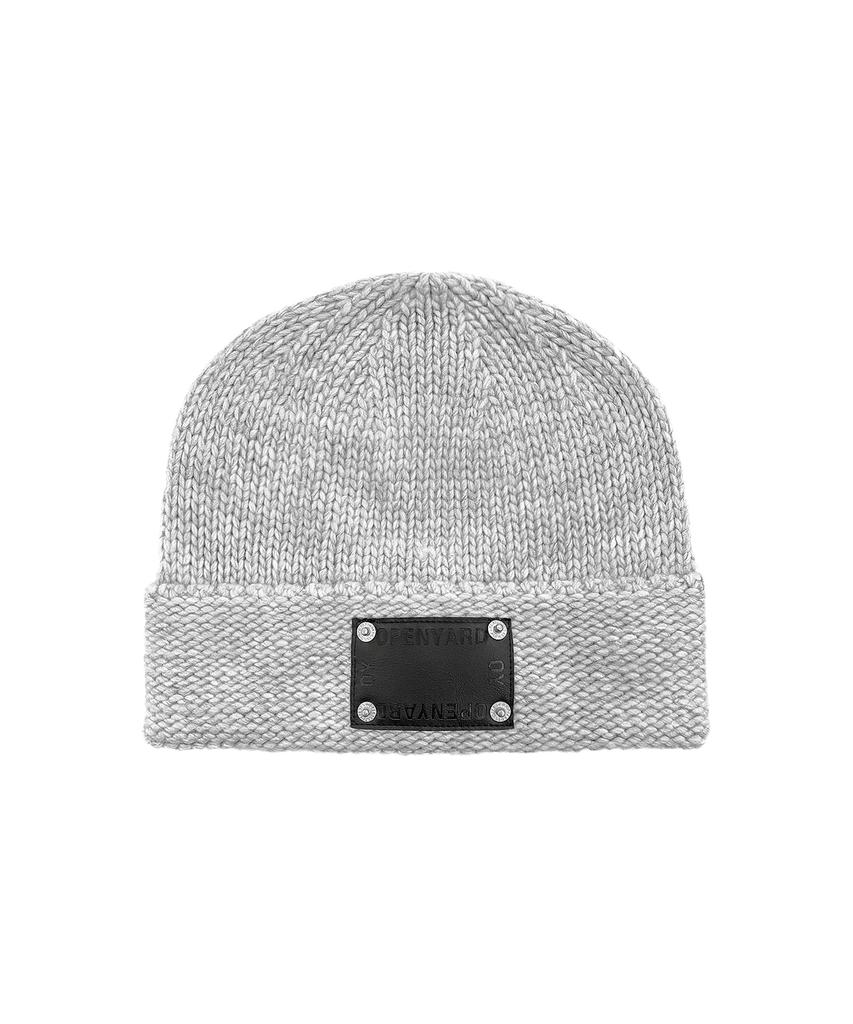 Opeunyadeu(Owai) Leather Patch Beanie - Gray