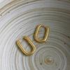 Fashion Metal Hoop Geometric U-Shape Hoop Earrings for Women Men Punk Hip-Hop Round Circle Earrings Party Jewelry