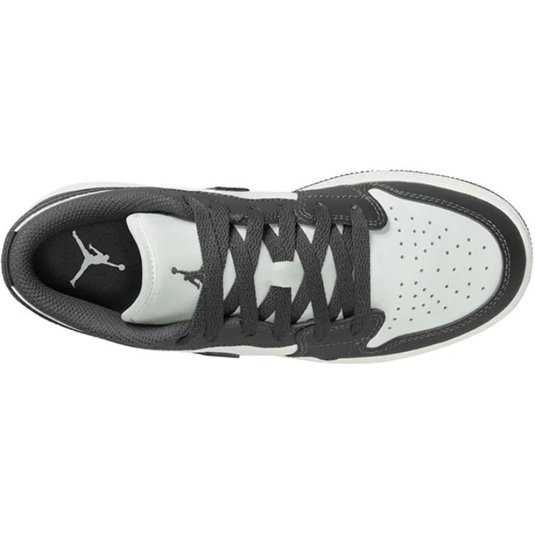 New Jordan Air Jordan 1 Abrasion Resistant Low Top Children's Basketball Shoes White Gray Teenagers 553560-044