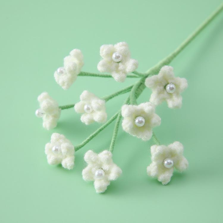 Cute Stars Crochet Flower Knitted Flower Finished Handmade Flowers Artificial Plant Wedding Party Home Decor Friends Gift