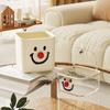 Creative Joker Smiling Face DIY Large Capacity Press Cap Garbage Bin Student Dormitory Living Room Bathroom Desktop Garbage Bin