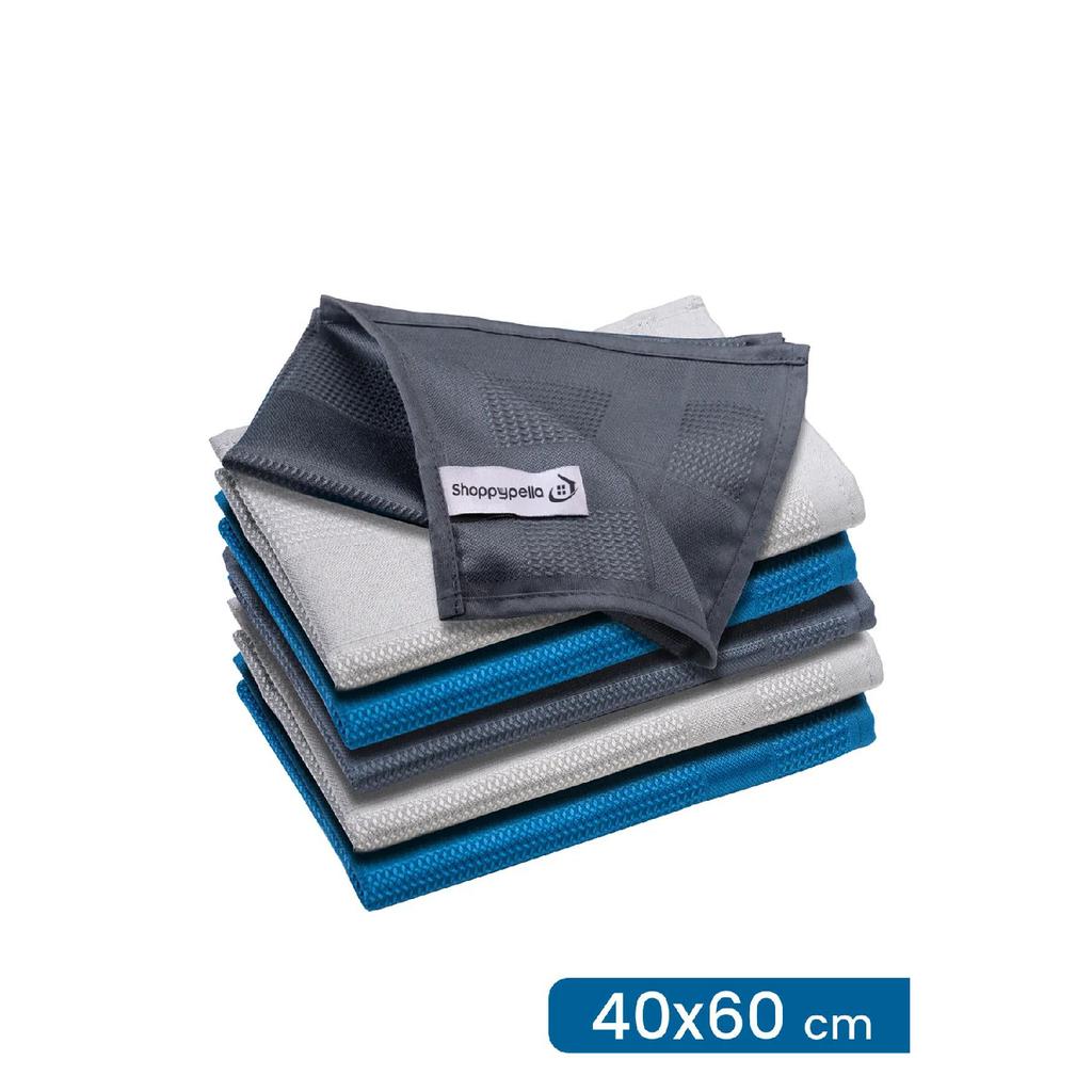 6 deler mikrofiber rengjøringsklut, glass, bilvaskeklut, kjøkken, fiberklut, 60x40 Cm