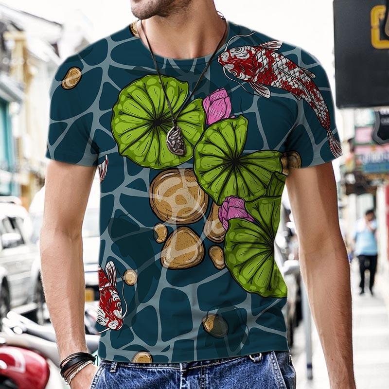 Men's Casual Tees Summer Short Sleeve Round Neck Popular Clothes 3D Print Graphic Streetwear T-Shirts