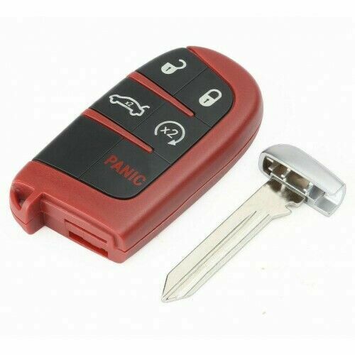 Red  5 Button Remote Car Key Housing Case for Jeep Grand Cherokee Dodge SRT Ram 1500 Journey Charger Dart Challenger Durango