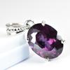 Natural 21.8 CT Purple Alexandrite Certified Gemstone Pendant 925 Silver