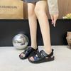 Retro Shoes One-line Thick-soled Sandals New Style Sandals