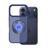 360° Ring Case - BOOLING - for iPhone 17 Pro Max - PC Silicone with Blue Rotating Magnetic Ring