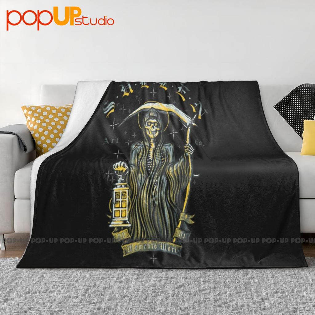 Sullen Momento Mori Mike Strachan Tattoo Artist Grim Reaper Punk Ultra-Soft Blanket Quilt Winter Sofa Cover Bed Covers