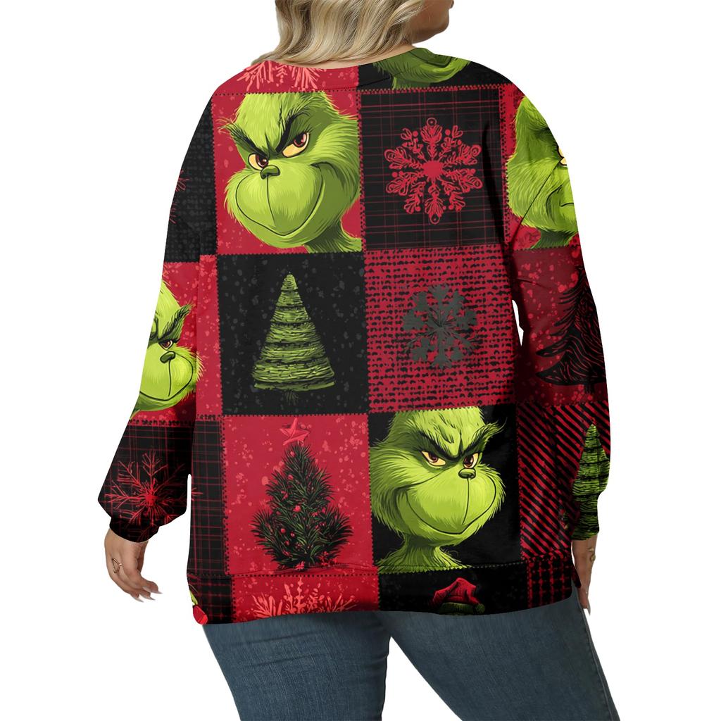 Moletons de Natal para Mulheres Suéter Camisa Fofa Outono Pulôver Top