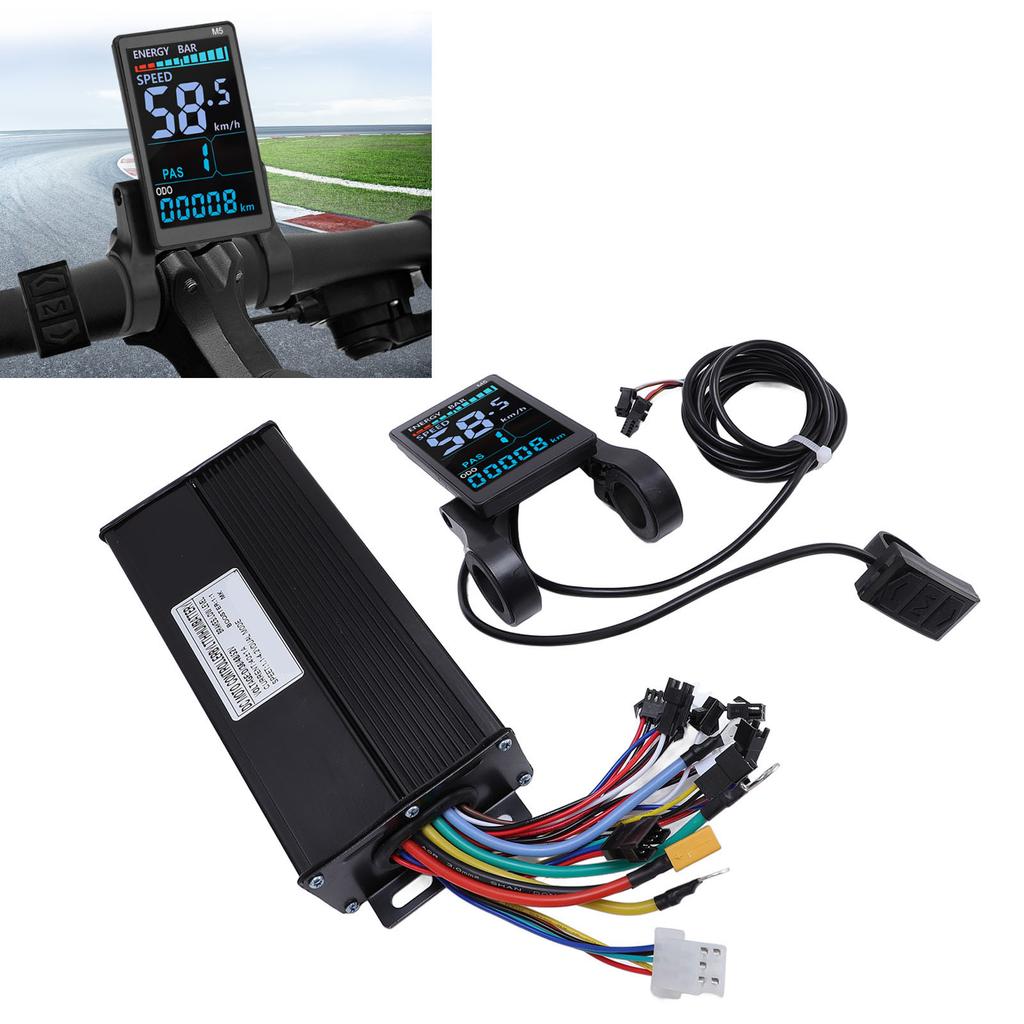 Electric Bike Controller Kit 36V 48V 40A 3 Mode Brushless Motor Controller with M5 LCD Display Control Panel Color Screen