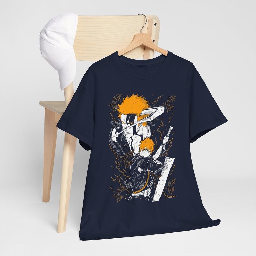 Bleach Ichigo Kurosaki Tshirt Unisexga Strip Horror Anime Gift Shirt Tee All Size