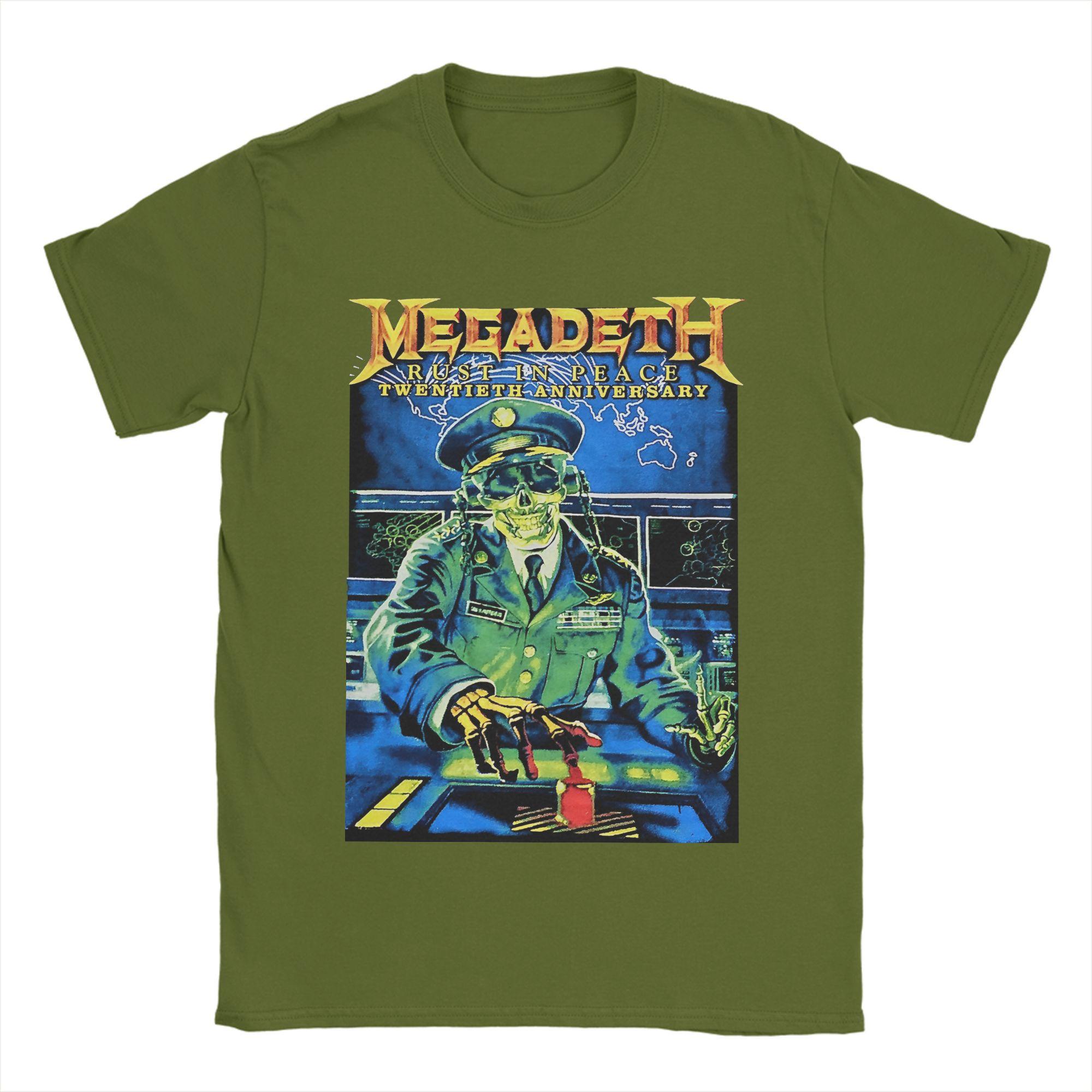 

M-Megadethed Band Cotton T-Shirt For Men Summer Awesome T Shirts Round Neck Hip Hop Tees Oversize Design Tops 4XL