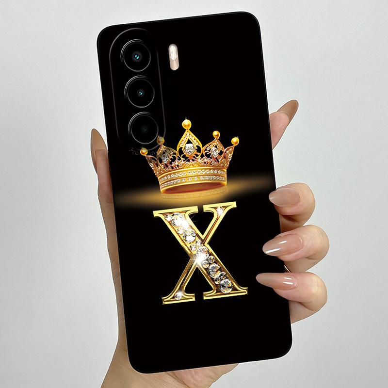 For Itel Power 70 P673L P70 Case Luxury Crown Letters Couple Soft Phone Cases For Itel Power70 P 70 Camera Protection Back Cover
