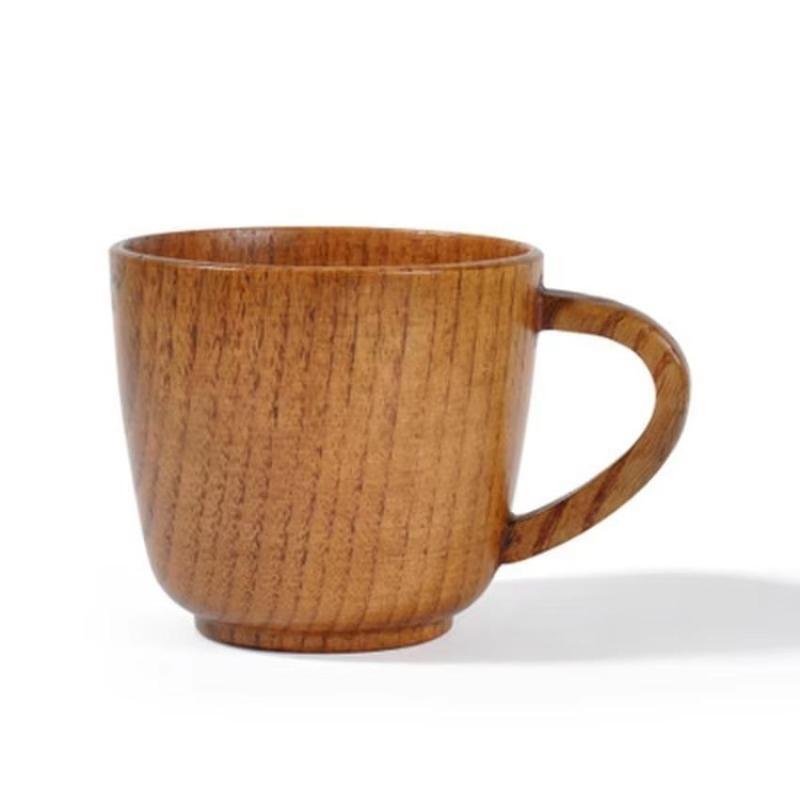 1 Pcs Wooden Big Belly Cups Handmade Natural Spruce Wood Beer Tea Coffee Milk Water Cup Kitchen Bar Drinkware