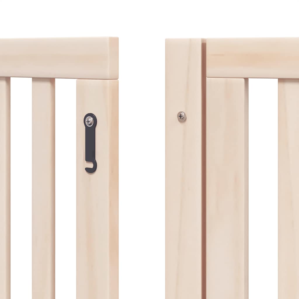 6 Piece Foldable Dog Gate 480 cm Poplar Wood
