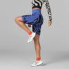 Adidas Stella McCartney Aok Cycl Full Print Striped Letter Fitness Shorts Women Shorts Blue HF3068