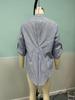 In Stock 2025 V-neck Casual Striped Long-Sleeved Shirt for Spring and Autumn in Europe and America Style