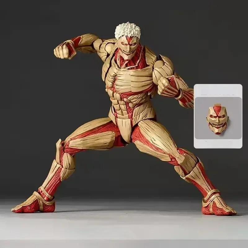 

Hot Kaiyodo Attack on Titan Armored Titan Revoltech Yamaguchi Anime Action Figures Figurine Ko Joint Movable Model Toys gifts With Box