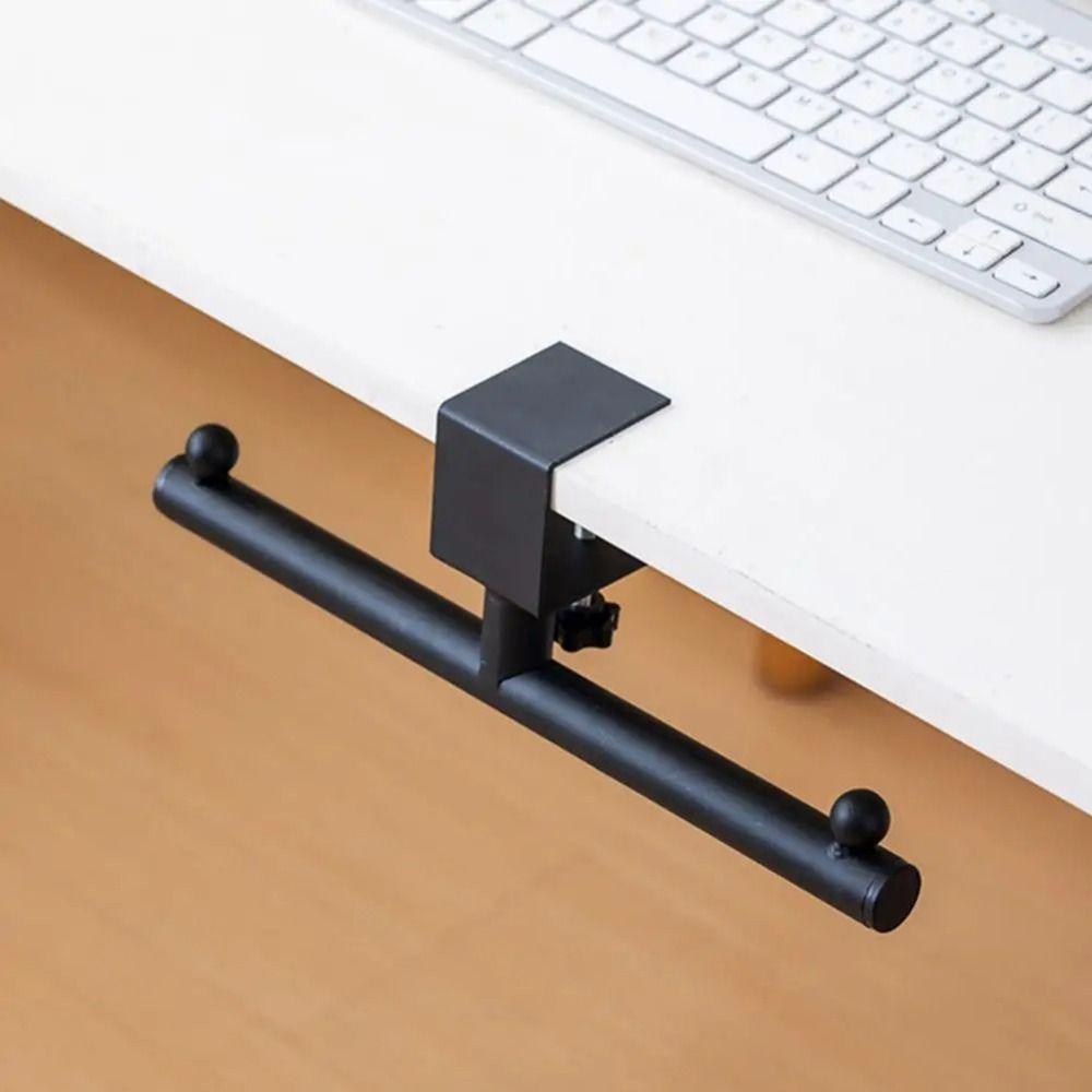 Rounded Corner Desk Mount Hook Carbon Steel Under-desk Headphone Rack Hanging Handbag Stand  School