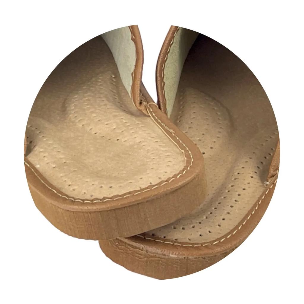 Men's leather slippers, durable Men's home slippers made of natural leather - GOLD LINE 40