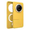 Quartz Sand Cooling Magnetic Phone Case Premium Edition for Huawei Mate70Pro+ Protective Cover, Matte Soft Edge Shockproof Simple Business Yellow