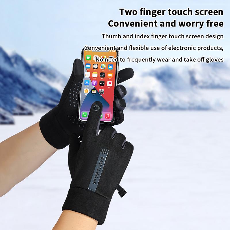 Rękawiczki zimowe męskie damskie rowerowe antypoślizgowe termiczne polarowe odporne na zimno wiatroodporne wodoodporne ciepłe outdoorowe do biegania narciarskie mitenki