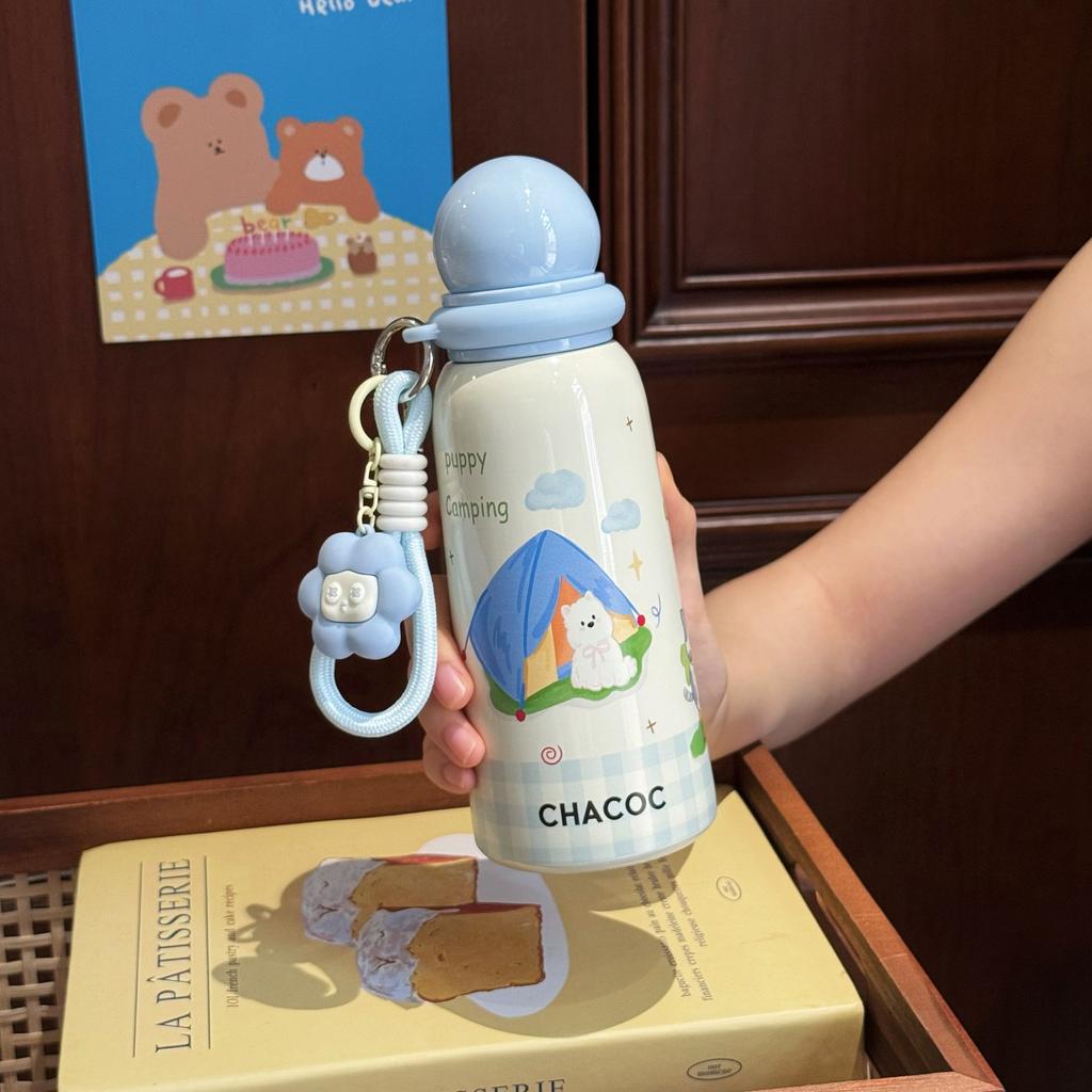 Creative Cartoon Thermos Cup for Girls, High-value Direct Drinking Water Cup, Cold-keeping, Portable and Cute Student Accompanying Cup Gifts