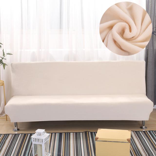 Winter Plüsch Sofa Bett Abdeckung Samt Dicke All-Inclusive Slipcover Futon Sofa Ohne Armlehne Sofa Abdeckung Capa De Sofa