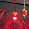 Plastic Chinese New Year Lantern Hand Made LED Lantern Lamp Crystal Projection Red Lantern  Kids