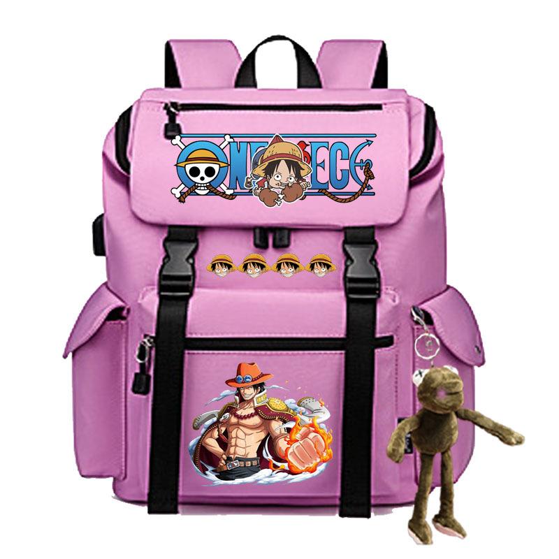 2024 Cross-border New Popular ONE PIECE Cartoon Pattern Backpack College Student Large-capacity Laptop