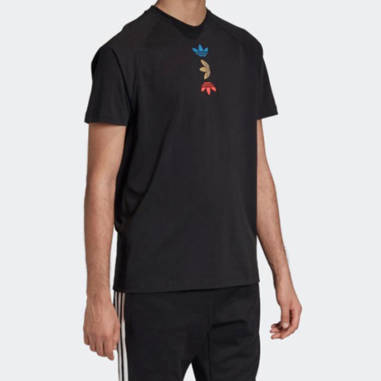 Adidas Originals Trefoil Comfort Tag Short Sleeve T-Shirt Men Tops Black FS7346
