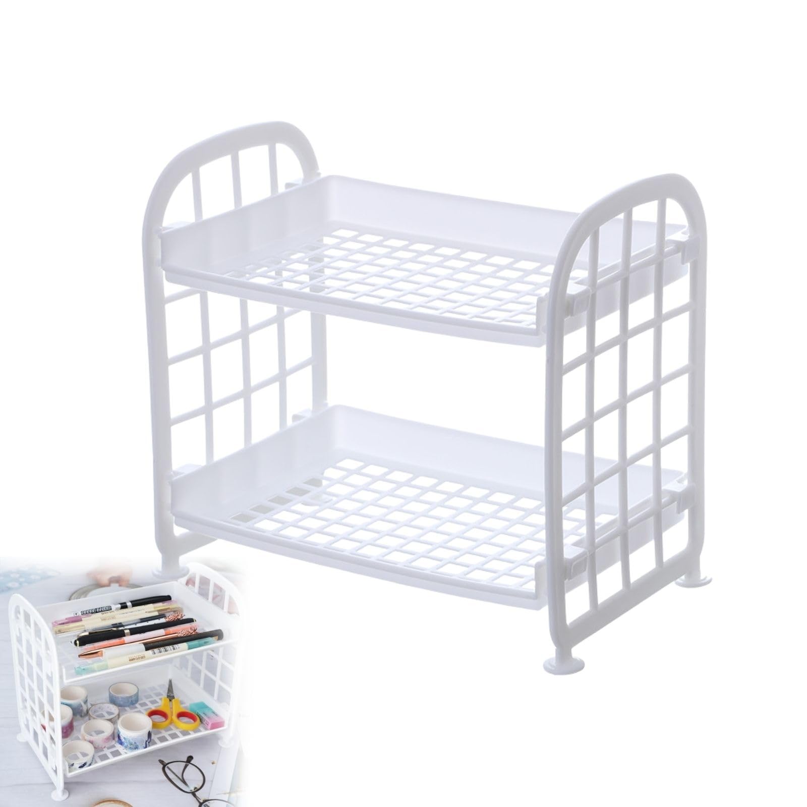 

Itisyou Desktop Desk Storage Desktop Storage Small Item Desk Storage for Office Rack, 2-Tier, Rack, Box, Organizer, Organizer, Supplies, Cosmetics,