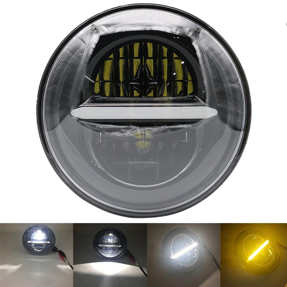 5 3/4 Inch 5.75" Car Motorcycle LED Headlight DRL Turn Signal Moto Headlamp for Harley Dyna Sportster Softail Indian Scout Honda