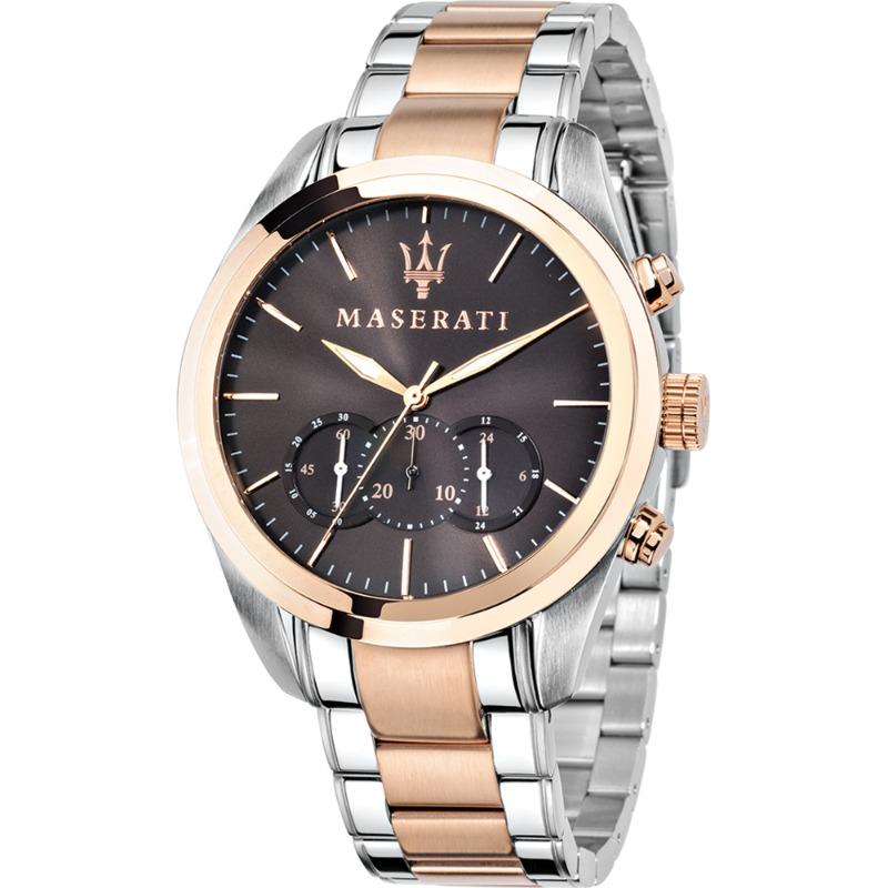 Maserati Men's Brown Traguardo Bicolor Rose Metal Chronograph Quartz R8873612003