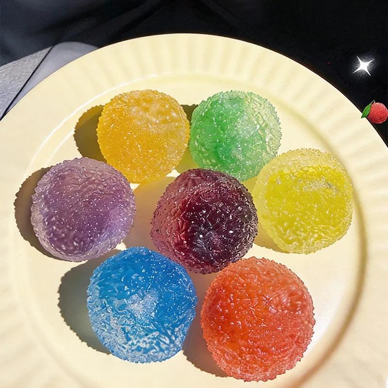 Squishy Ice Ball Maltose Fidgets Toy Super Soft Pink hi Slow-rebound Squeeze Toy Anti-Stress Toy for Adults Hand Exercise