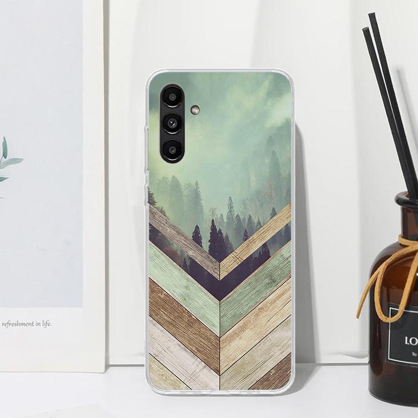 Forest Geometry Wood Nature Phone Case For Samsung Galaxy A17 A37 A57 A16 A26 A36 A56 A15 A25 A35 A55 A14 A24 A34 A54 A13 A23 A3