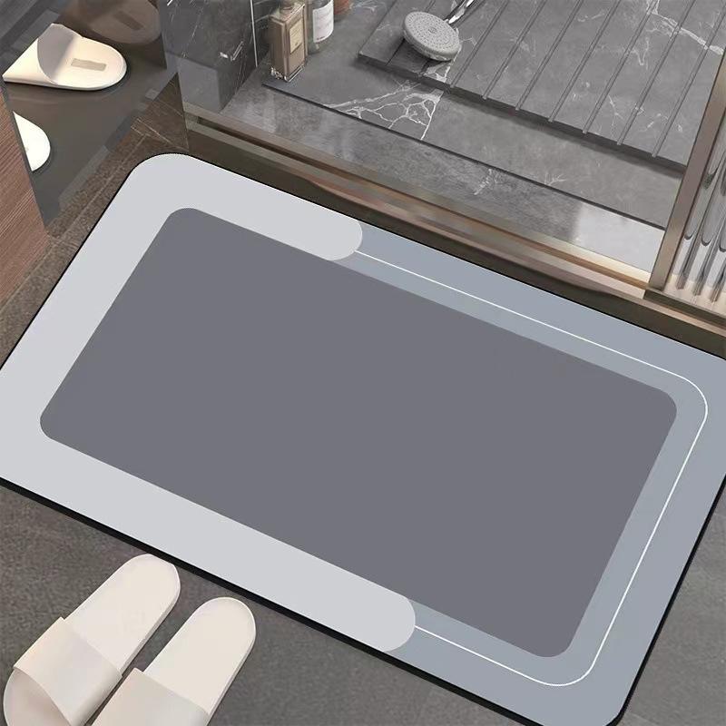 

Главная Ванная комната Впитывающий коврик для пола, Ванная комната Нескользящий коврик для ног светло-серый