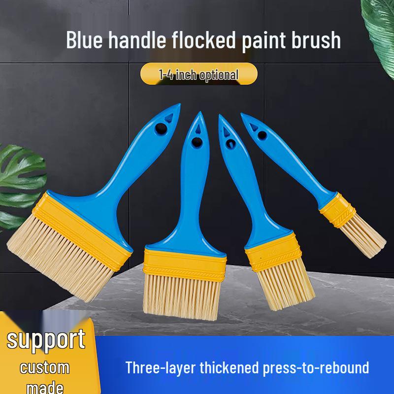 Plastic Handle Brush Set: Paint, BBQ Sauce, Cleaning, Dusting, Nylon Bristle.