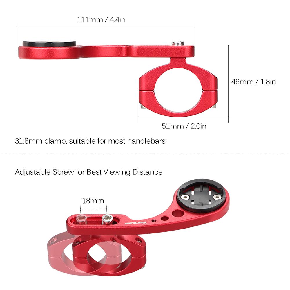 

GUB Handlebar Extender Kit Bike Computer Mount for Garmin Bryton Cateye with Flashlight Holder