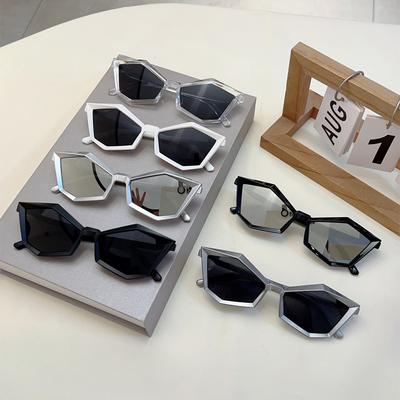 Y2K Polygonale Sonnenbrille Punk/Hip Hop Trendige Sonnenbrille Dekorative Sonnenbrille Für Partys