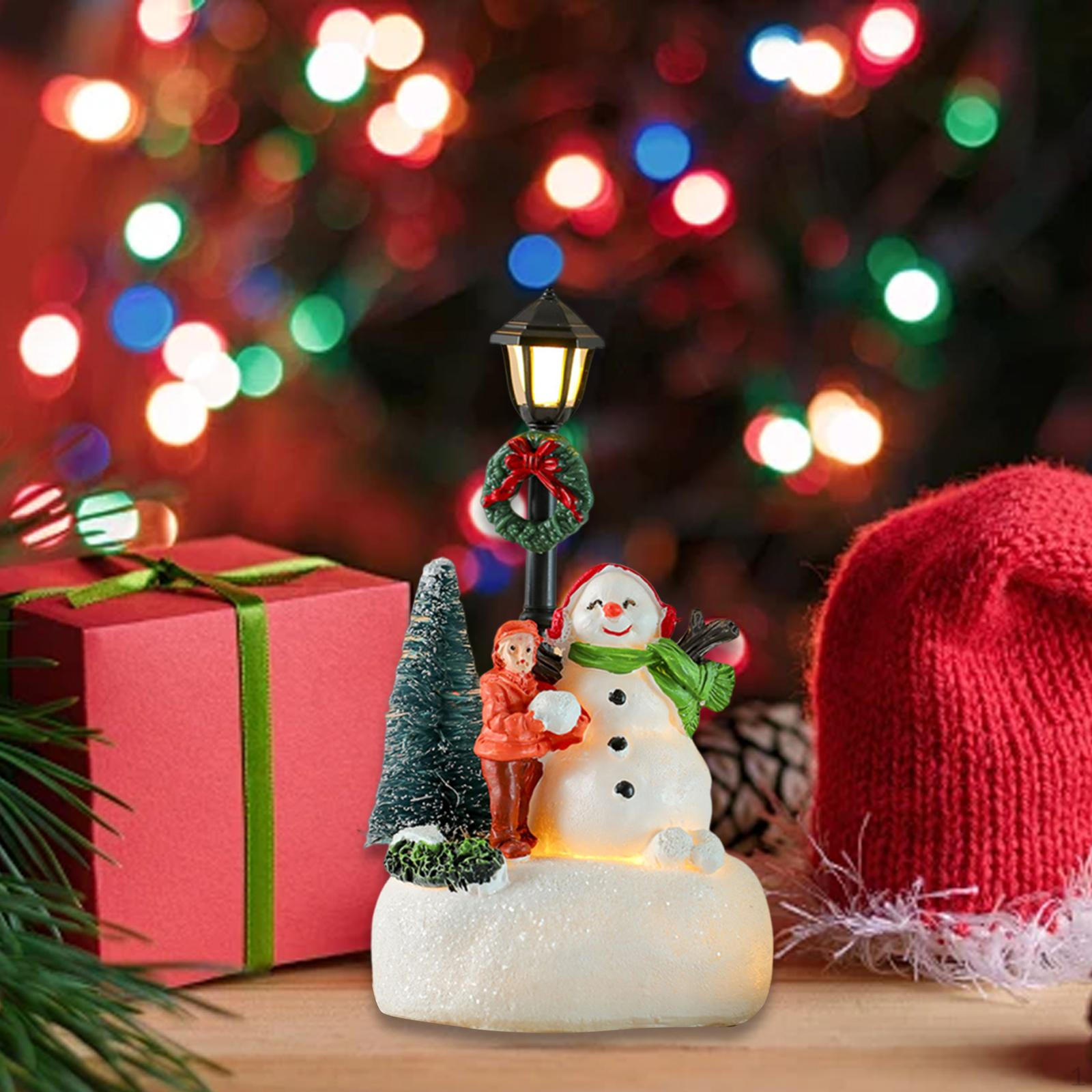 

Рождественская фигурка, композиция, аксессуары для рукоделия, рождественский декор с подсветкой для вечеринки, праздника, камина Style A