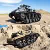 2.4GHz Remote Control Tank with LED Light Rechargeable RC Drift Stunt Car